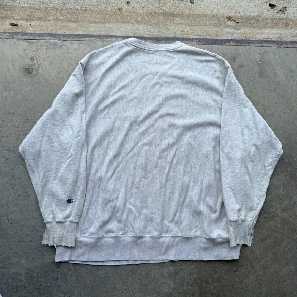 Champion Reverse Weave St Bonaventure University Sweatshirt Gray Distressed 2XL - Picture 3 of 8